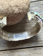 Load image into Gallery viewer, Navajo Native Sterling Silver Blue Turquoise Cuff Bracelet. Steve Francisco