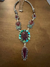 Load image into Gallery viewer, Navajo sterling silver purple spiny sonoran necklace