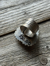 Load image into Gallery viewer, Native American Sterling Silver Turquoise Adjustable Ring C Yazzie