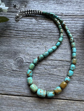 Load image into Gallery viewer, Sterling Silver Graduated Turquoise Bead Necklace. 16 inch