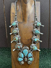Load image into Gallery viewer, Navajo Sterling Silver Number # 8 Squash Blossom Naja Necklace C Yazzie