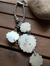 Load image into Gallery viewer, Navajo Sterling Silver Turquoise Lariat Pearls Chain Bead Necklace K Yazzie