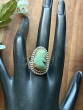 Load image into Gallery viewer, Vintage Old Pawn Navajo Sterling Silver Green Turquoise Ring Size 7