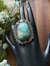 Load image into Gallery viewer, Navajo Sterling Silver Turquoise Adjustable Ring Etta Enditto Gift