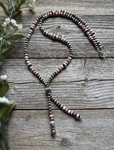 Load image into Gallery viewer, Jacla Sterling Silver Multi Graduated Pink Conch Pearls Bead Necklace 24 inch