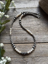 Load image into Gallery viewer, Freshwater Pearls Multi Graduated Sterling Silver Bead Necklace 18 inch 4mm -8mm
