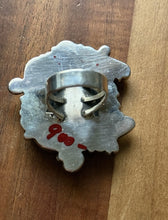 Load image into Gallery viewer, Native American Sterling Silver Blue Turquoise Ring. Size 9.5 Geneva
