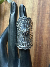 Load image into Gallery viewer, Sunshine Reeves Navajo Native 925 Sterling Silver Stamped Handmade Ring Size10.5