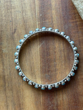 Load image into Gallery viewer, Native American Sterling Silver Blue Turquoise Bangle Cuff Bracelet. EB