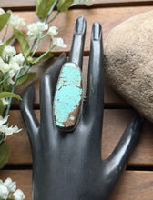 Load image into Gallery viewer, Navajo Native Sterling Silver Number 8 Turquoise Adjustable Ring Leslie Nez Gift