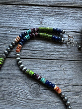 Load image into Gallery viewer, Sterling silver multistone necklace 20 Inch