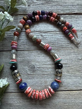 Load image into Gallery viewer, Tommy &amp; Rosita Singer T R Sterling Silver Red Spiny Oyster Bead Necklace 28”