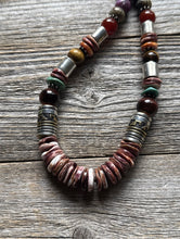 Load image into Gallery viewer, Tommy &amp; Rosita Singer T R Sterling Silver Purple Spiny Oyster Bead Necklace 20