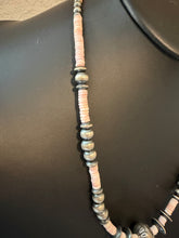 Load image into Gallery viewer, Sterling silver pink conch bead necklace 24inch