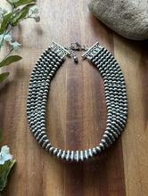 Load image into Gallery viewer, Multi Strand Choker Sterling Silver 5mm Pearls Bead Necklace. 16 Inch. Gift