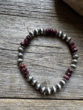 Load image into Gallery viewer, Purple Spiny Oyster 6mm 7 Inch Stretch Sterling Silver Pearls Bead Bracelet Gift