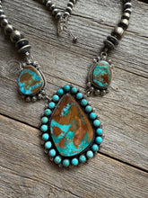 Load image into Gallery viewer, Navajo sterling silver Royston turquoise  necklace KY