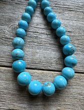 Load image into Gallery viewer, Sleeping Beauty Turquoise 925 Sterling Silver Nuggets Bead Necklace 18 inch Gift