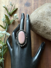 Load image into Gallery viewer, Navajo Handmade Sterling Silver Pink Conch Adjustable Ring Etta Enditto Gift