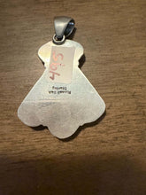 Load image into Gallery viewer, Navajo sterling silver orange spiny oyster pendant