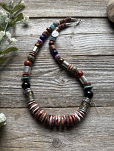 Load image into Gallery viewer, Tommy &amp; Rosita Singer T R Sterling Silver Purple Spiny Oyster Bead Necklace 20