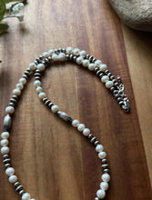 Load image into Gallery viewer, Sterling Silver Freshwater Pearl W Multi Bead Pearls Necklace. 24 inch. Gift