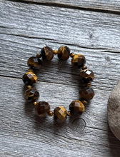 Load image into Gallery viewer, Tigers Eye 7 Inch Stretch Elastic Stretchy Bead Bracelet Gift
