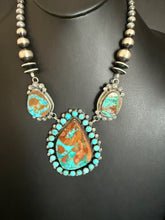 Load image into Gallery viewer, Navajo sterling silver Royston turquoise  necklace KY