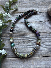 Load image into Gallery viewer, Tommy Rosita Singer T R Sterling Silver Green Turquoise Bead Necklace 20 Inch