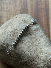 Load image into Gallery viewer, Necklace Chain Extender Sterling Silver Pearls Bead 4mm 2 Inch Lobster Clasp