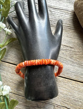 Load image into Gallery viewer, Orange Spiny Oyster Shell 7 Inch Stretch Bead Bracelet Gift