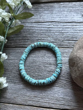 Load image into Gallery viewer, Turquoise Heishi 7 Inch Stretch Elastic Stretchy Bead Bracelet Gift