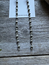 Load image into Gallery viewer, Long Sterling Silver 5mm Pearls Rosary Bead Drop Earrings. 5.5 Inch