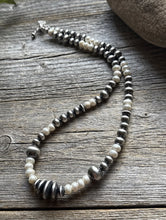 Load image into Gallery viewer, Freshwater Pearls Multi Graduated Sterling Silver Bead Necklace 18 inch