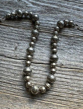 Load image into Gallery viewer, Native American Navajo Sterling Silver Turquoise Pearls Bead Necklace L By Joe