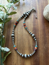Load image into Gallery viewer, Sterling Silver Multi Stone Pearls 4mm-10mm Choker Bead Necklace 18 inch