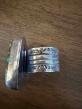 Load image into Gallery viewer, Navajo sterling silver  turquoise royston ring adjustable