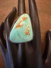 Load image into Gallery viewer, Navajo sterling silver  turquoise royston ring adjustable