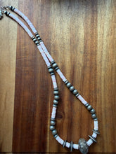 Load image into Gallery viewer, Sterling silver pink conch bead necklace 24inch