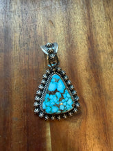 Load image into Gallery viewer, Navajo sterling silver king man turquoise pendant