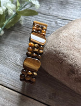 Load image into Gallery viewer, Tigers Eye 7 Inch Stretch Elastic Stretchy Bead Bracelet Gift