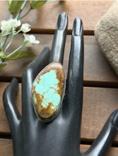 Load image into Gallery viewer, Navajo Native Sterling Silver Number 8 Turquoise Adjustable Ring Leslie Nez Gift
