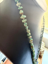 Load image into Gallery viewer, Sterling silver turquoise nugget necklace 
32in