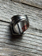 Load image into Gallery viewer, Native American Sterling Silver Golden Hill Turquoise Ring Size 7.5 A Jake