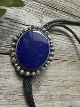 Load image into Gallery viewer, Native American 925 Sterling Silver Lapis Bolo Tie Pendant KY