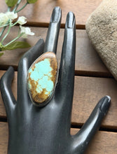 Load image into Gallery viewer, Navajo Native Sterling Silver Number 8 Turquoise Adjustable Ring Leslie Nez Gift