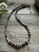 Load image into Gallery viewer, Purple Spiny Oyster Multi Graduated Sterling Silver Pearls Bead Necklace 18 inch