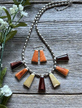 Load image into Gallery viewer, Vintage Pawn Native Sterling Silver Orange Purple Spiny Oyster Necklace Set