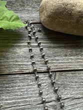 Load image into Gallery viewer, Sterling Silver 6mm Pearls Rosary Bead Necklace. 22 Inch.