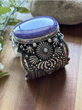 Load image into Gallery viewer, Native American Sterling Silver Purple Charoite Cuff Bracelet H Happy Piasso